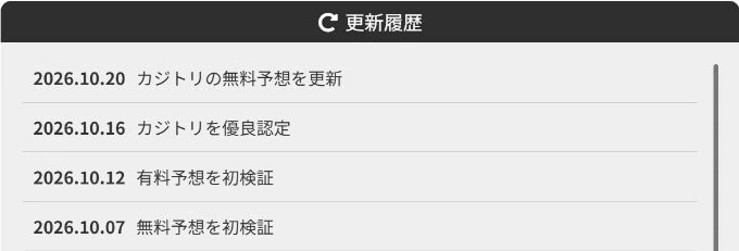 解体新書の更新履歴にある2026年10月16日のカジトリ優良認定